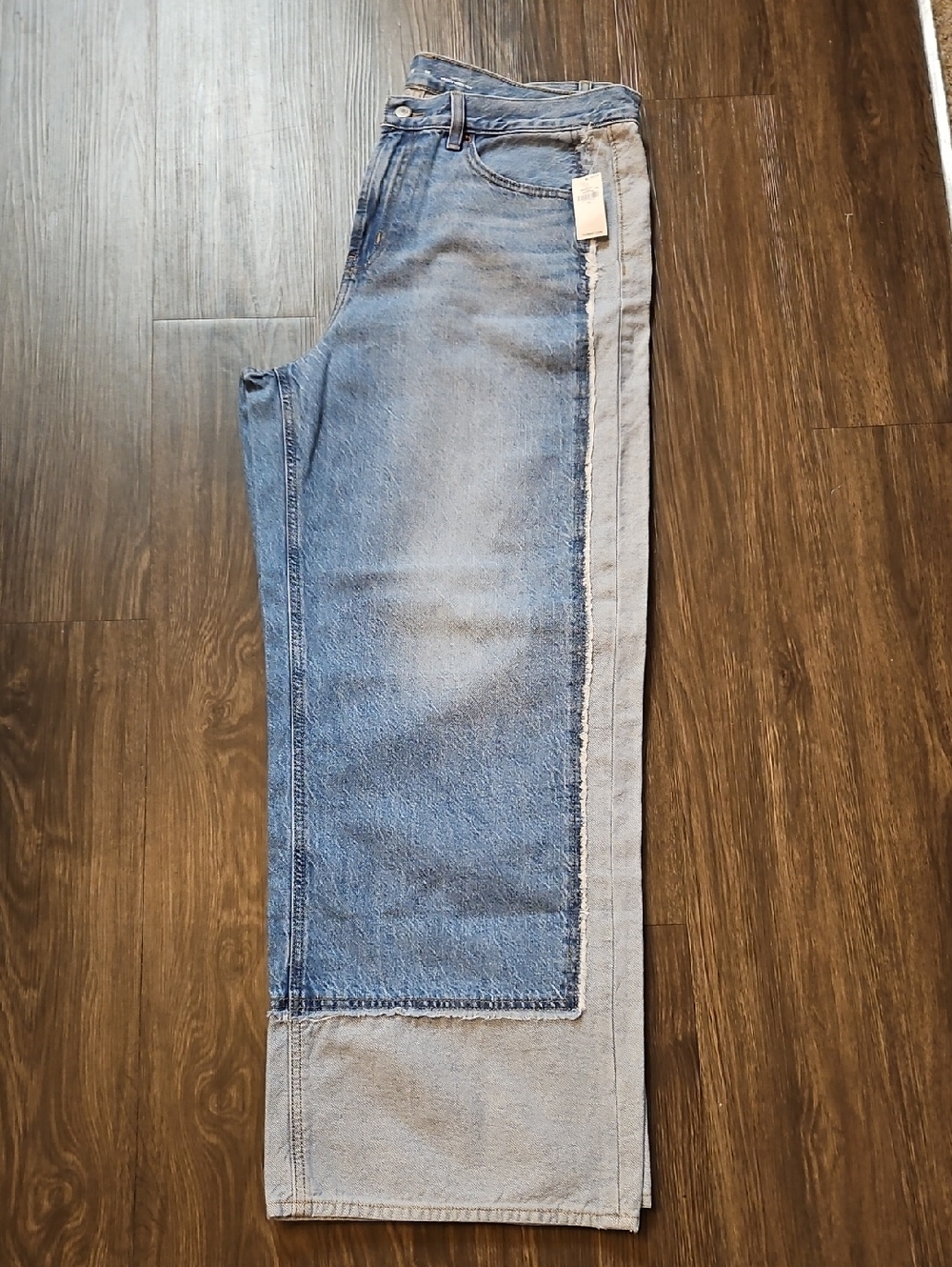 OLD NAVY BAGGY WIDE-JEANS, WOMENS 14